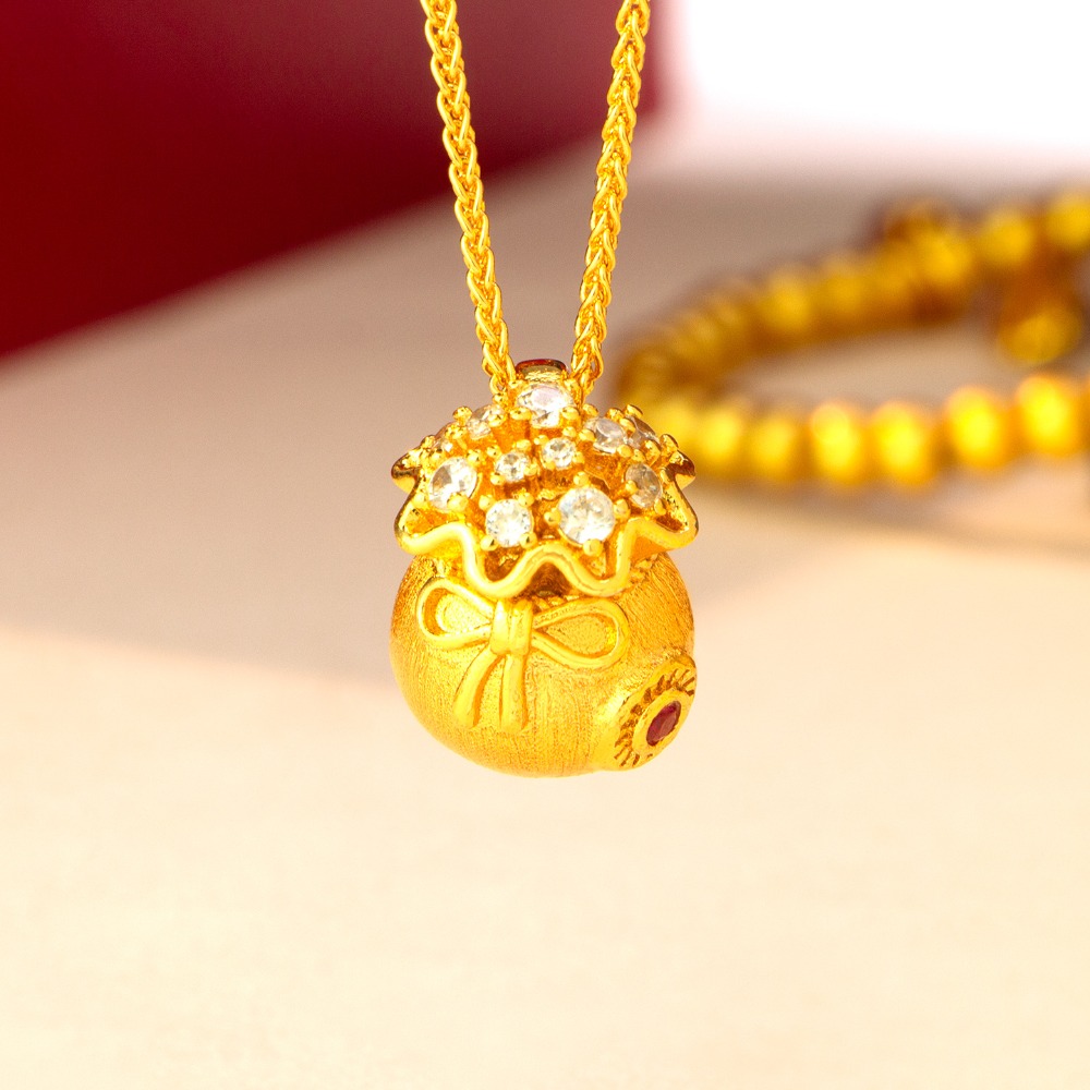 Luxury Bags Drawing - Collana con ciondolo a sacchetto della