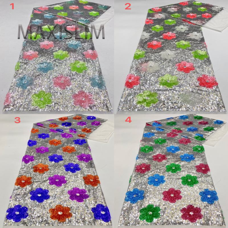 Luxury Bags And Shoes - Nuovo Tessuto con Paillettes Colorato 3+5mm